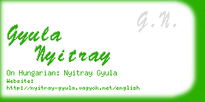 gyula nyitray business card